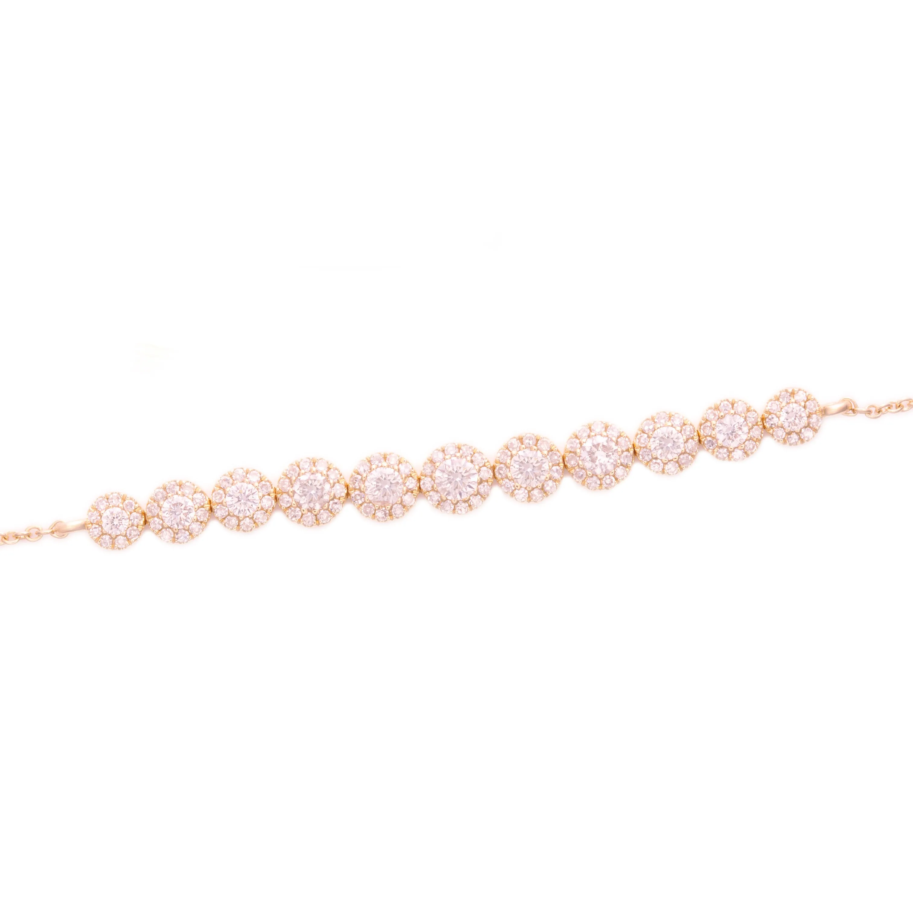 1.01ct 14k Yellow Gold Diamond Bracelet