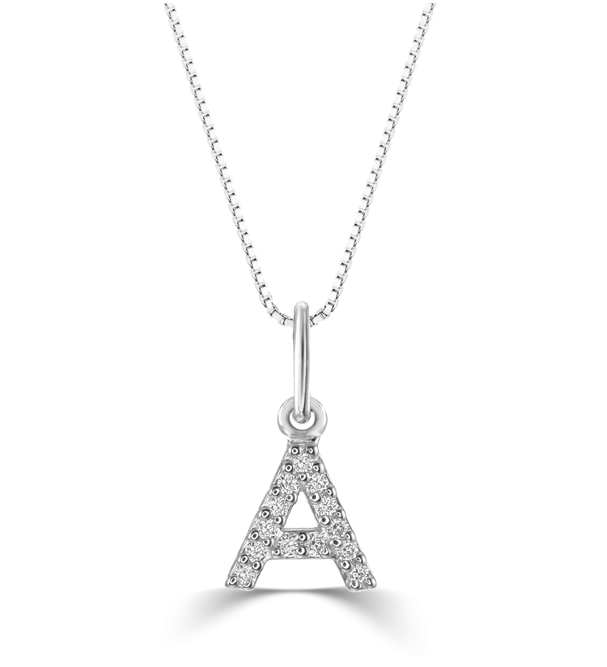 10k Gold Mini Diamond Letter Pendant