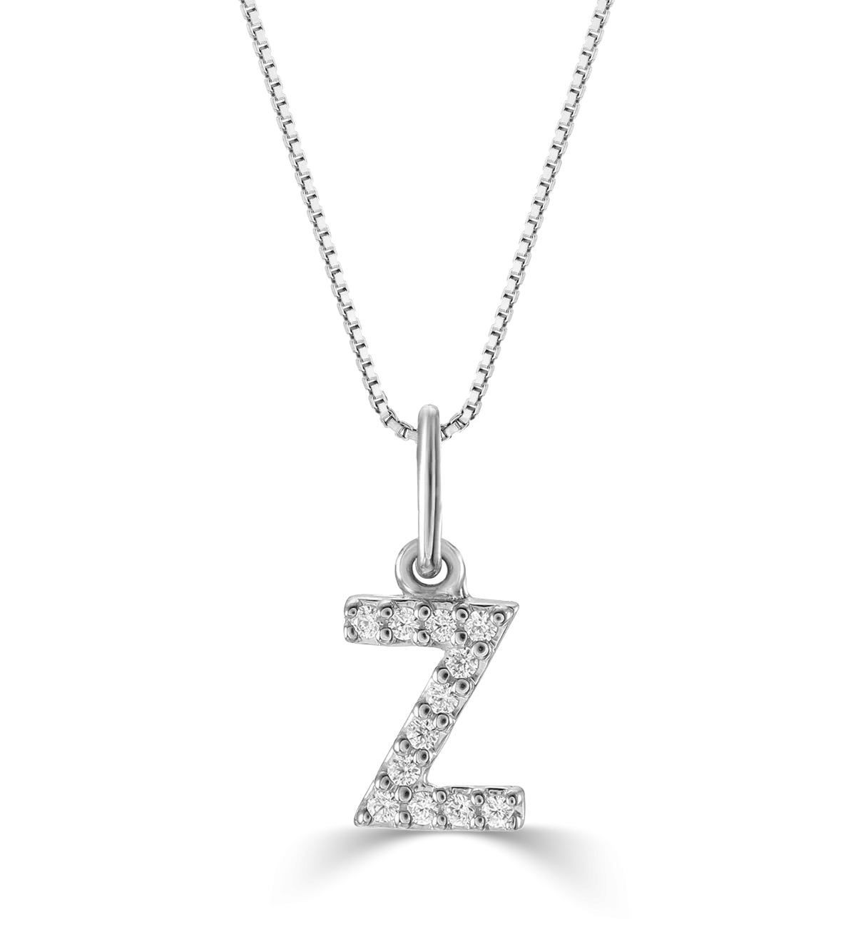 10k Gold Mini Diamond Letter Pendant