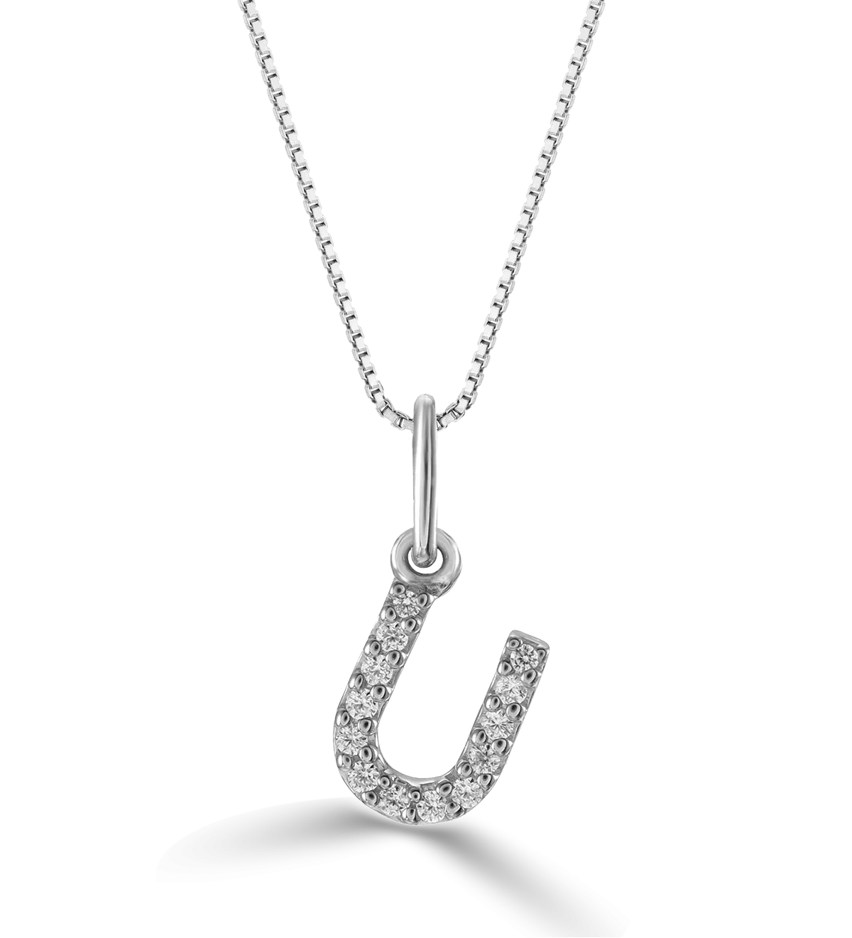 10k Gold Mini Diamond Letter Pendant