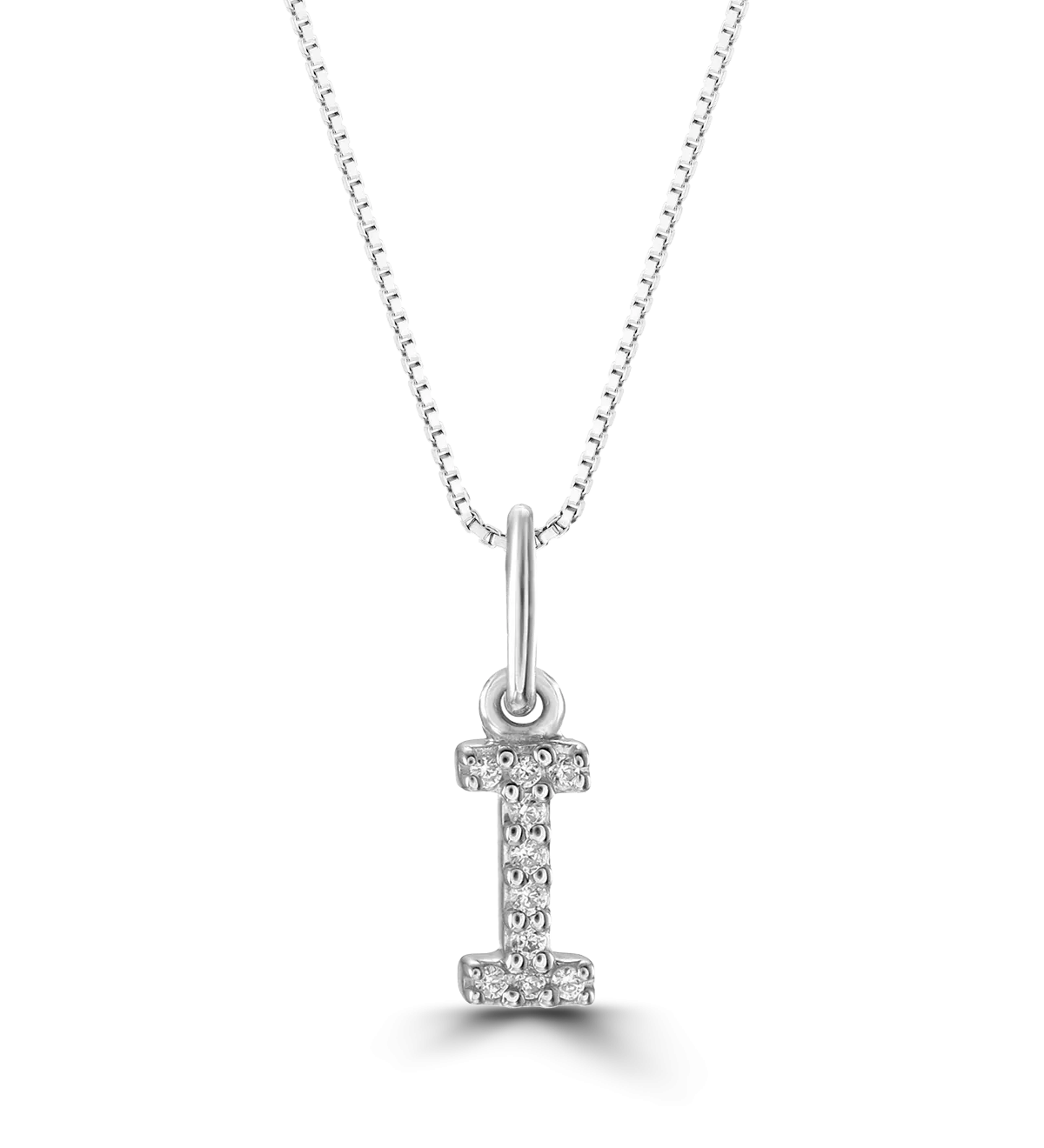 10k Gold Mini Diamond Letter Pendant