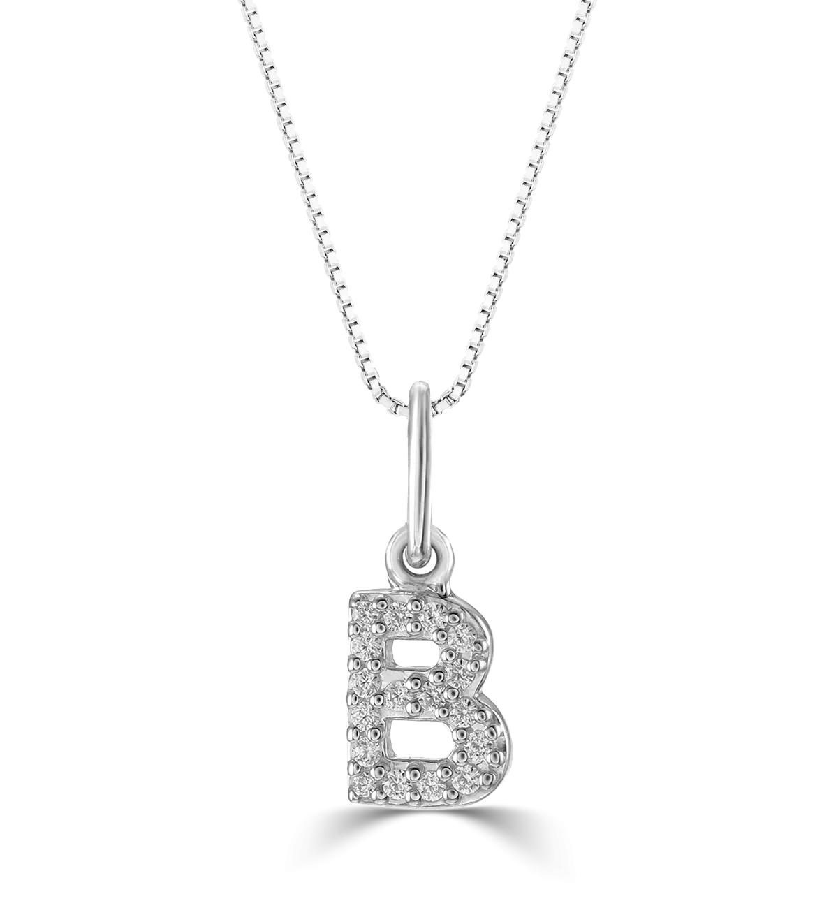 10k Gold Mini Diamond Letter Pendant