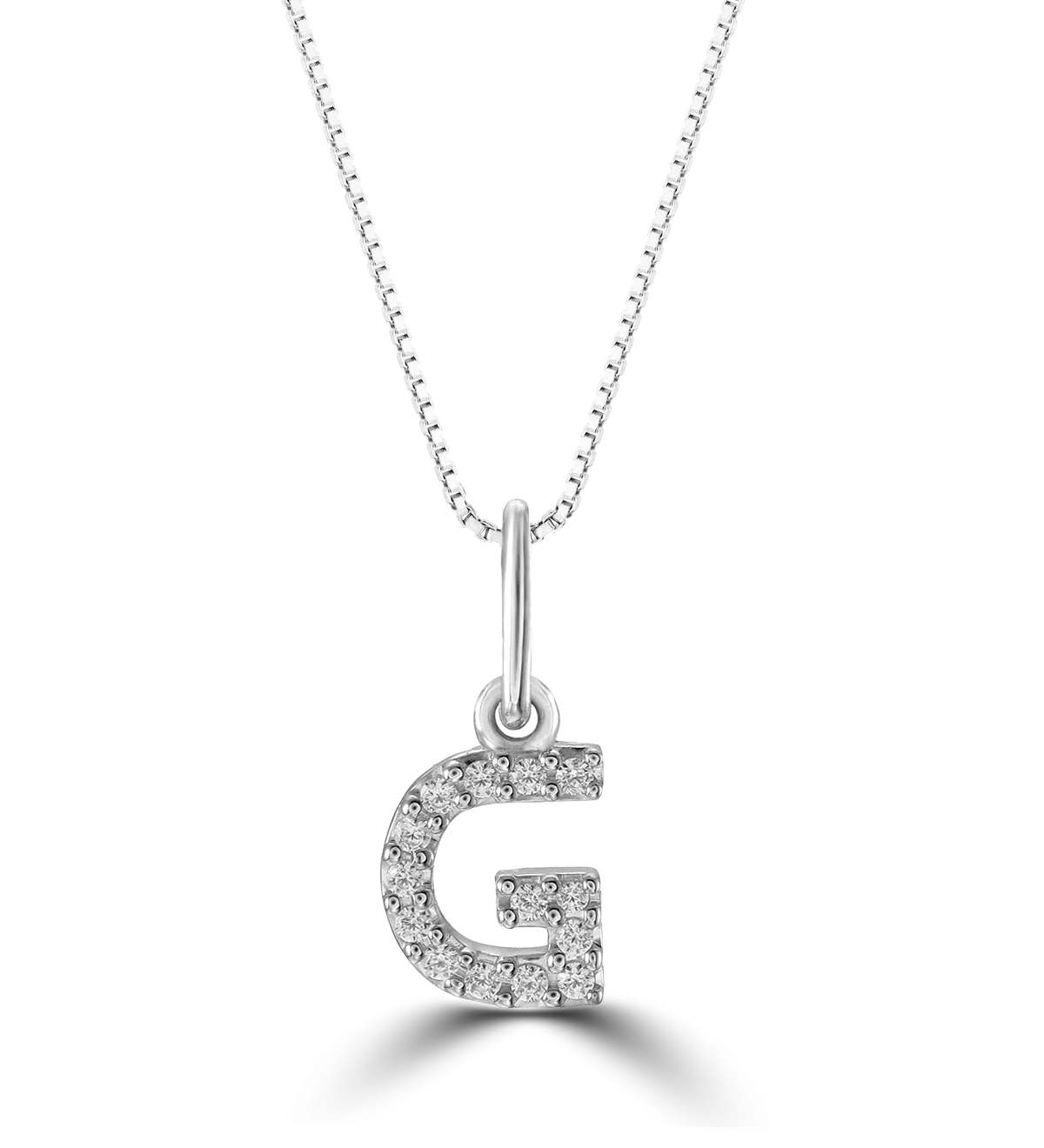 10k Gold Mini Diamond Letter Pendant