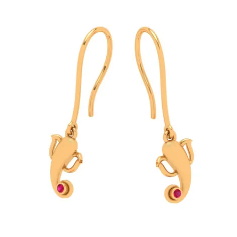 14k Festive Special Gold Earring Design For  Women