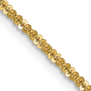 14k Yellow Gold 1.5 mm Cyclone Chain