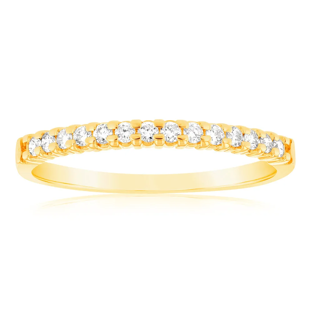 18ct Yellow Gold Ring With 0.15 Carats Of Diamonds