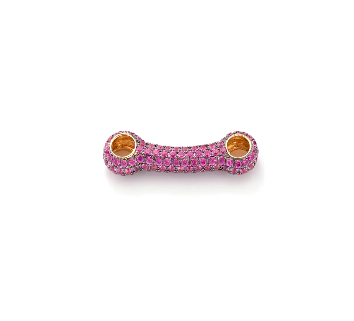 18K Identity Bar with Pink Sapphires