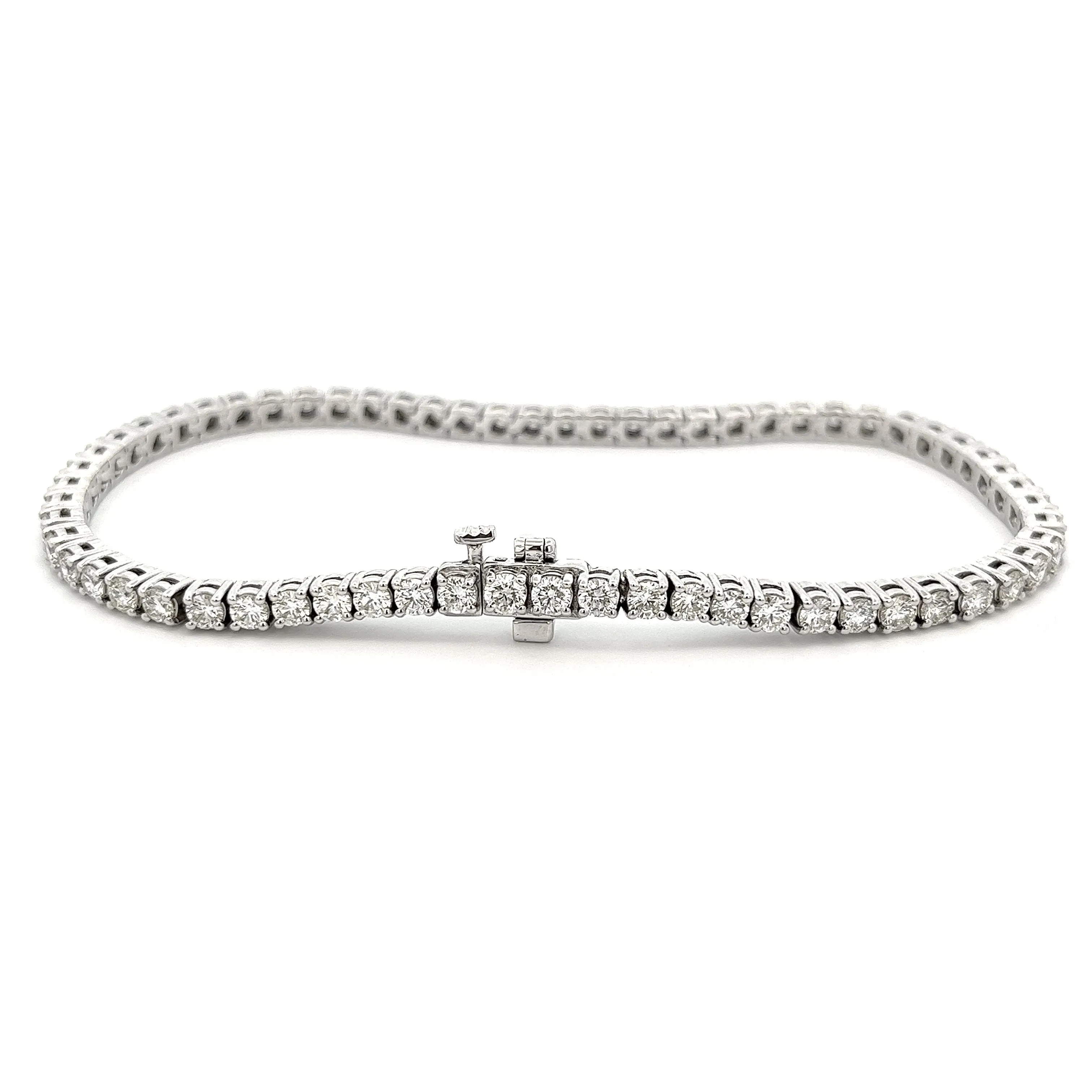 4.08ct 14k White Gold Diamond Bracelet