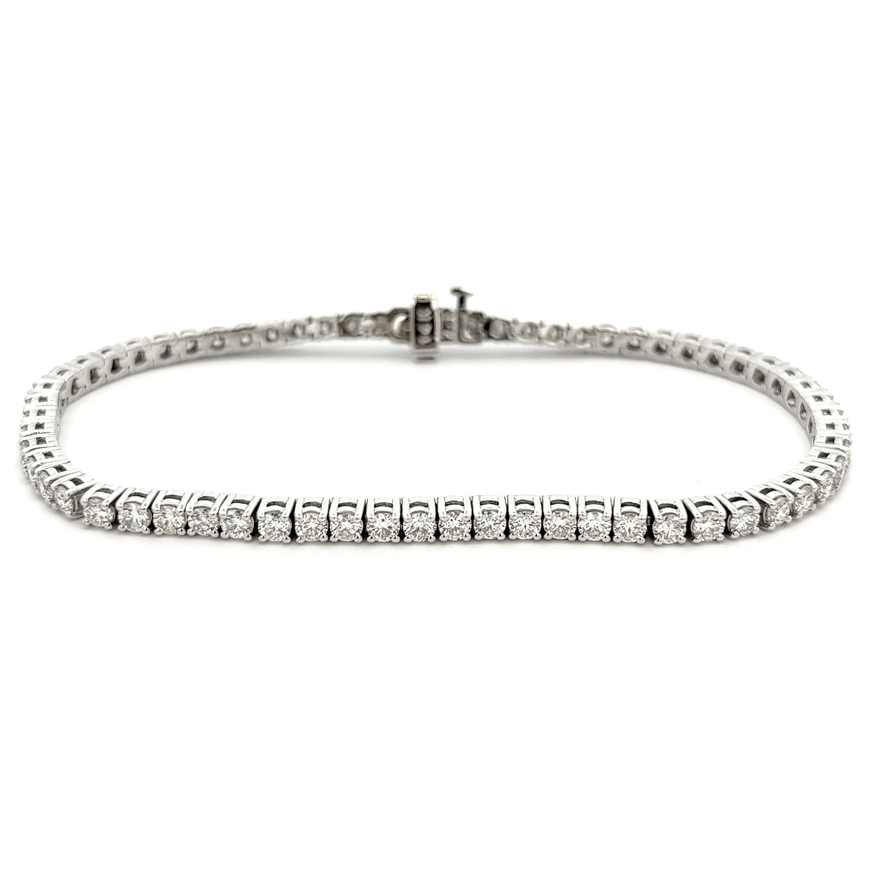 4.08ct 14k White Gold Diamond Bracelet