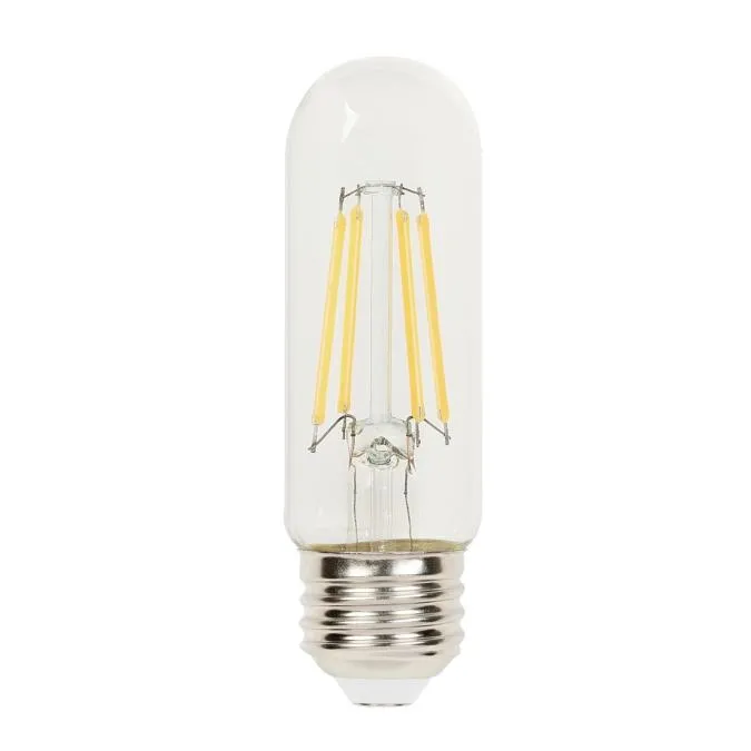 5.5W T10 Filament LED Dimmable Clear 2700K E26 (Medium) Base