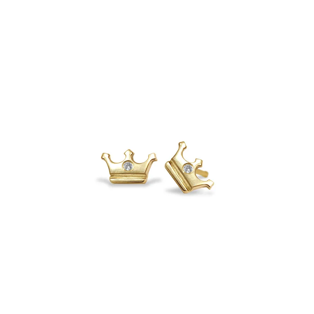 Alex Woo Mini Additions™ Crown Earrings