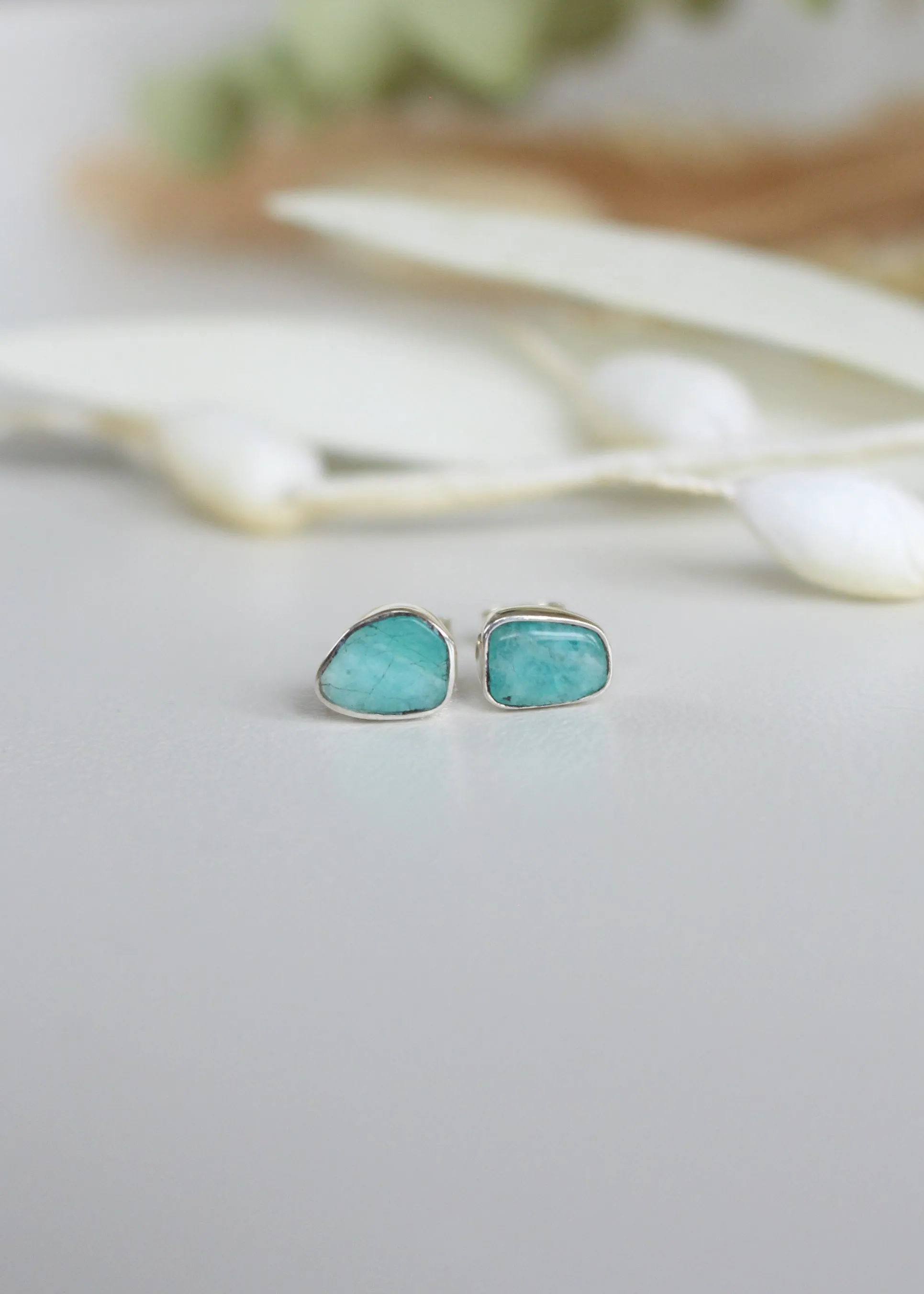 Amazonite Stud Earrings