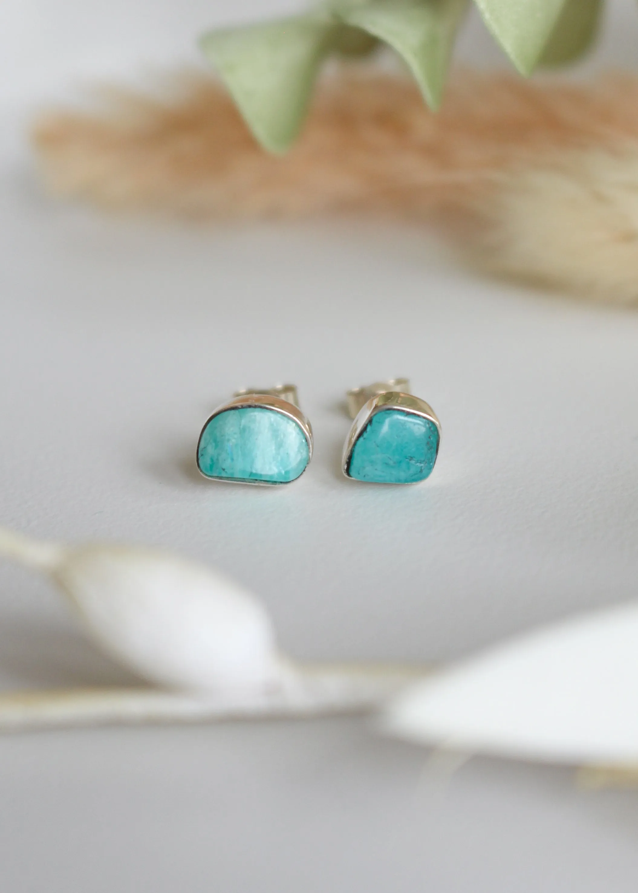 Amazonite Stud Earrings