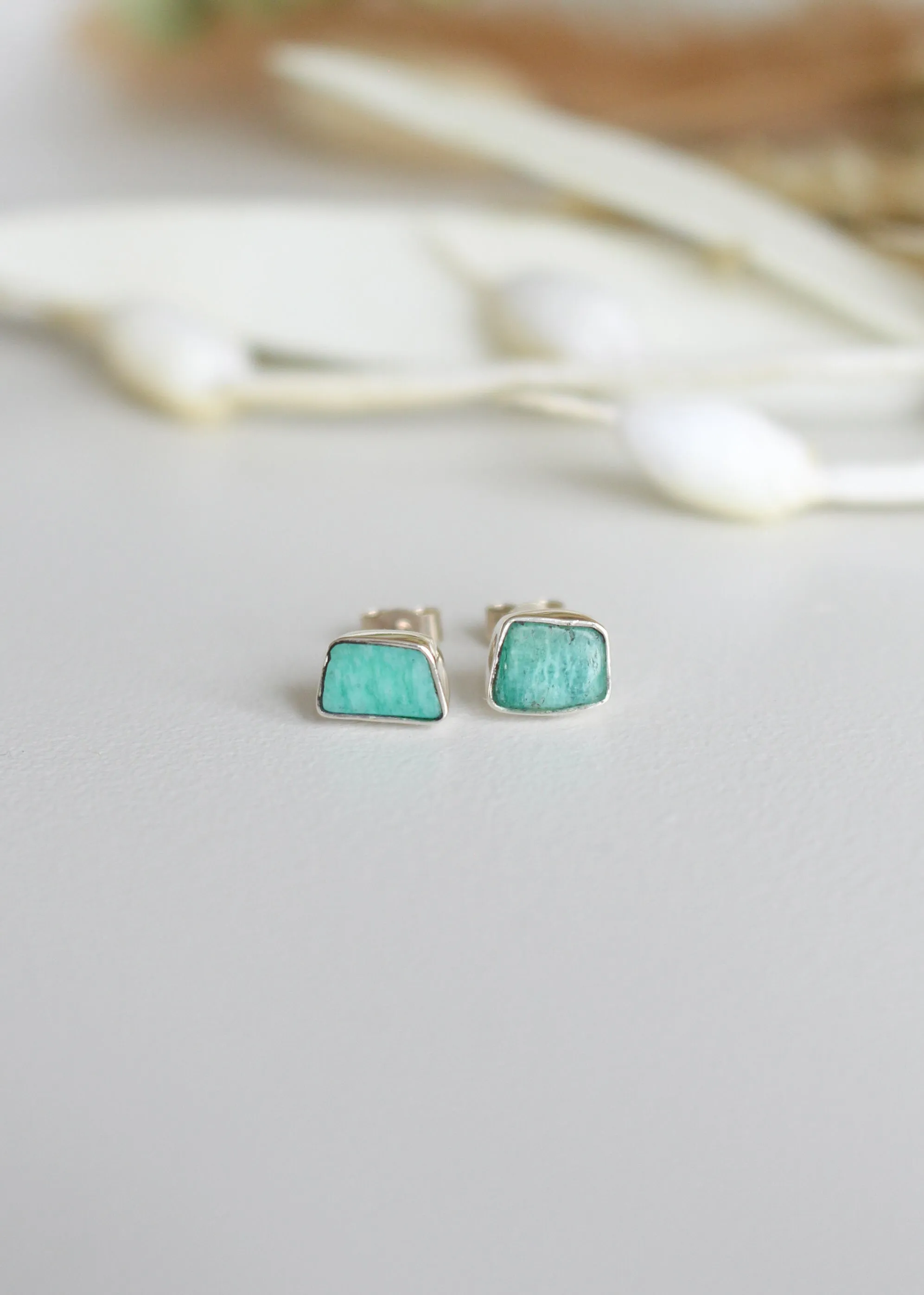 Amazonite Stud Earrings