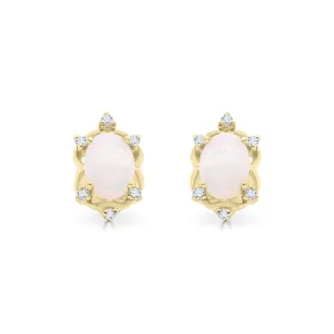 Ami 10K Yellow Gold Oval-Shape Natural African Opal Earring