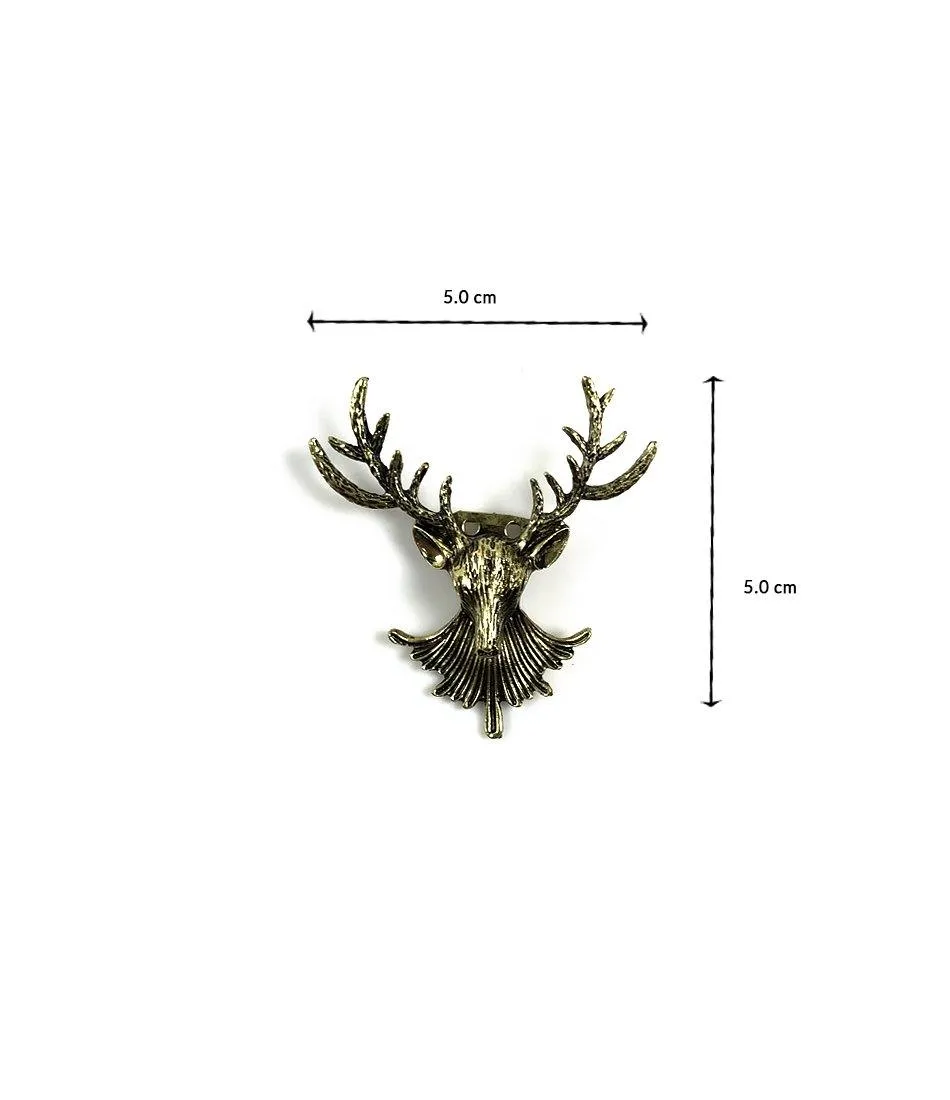 Antique Antler Big Brooch