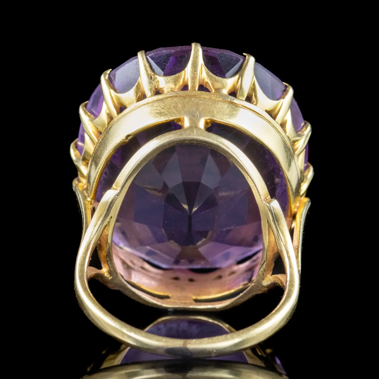 Antique Victorian Amethyst Cocktail Ring 42ct Amethyst