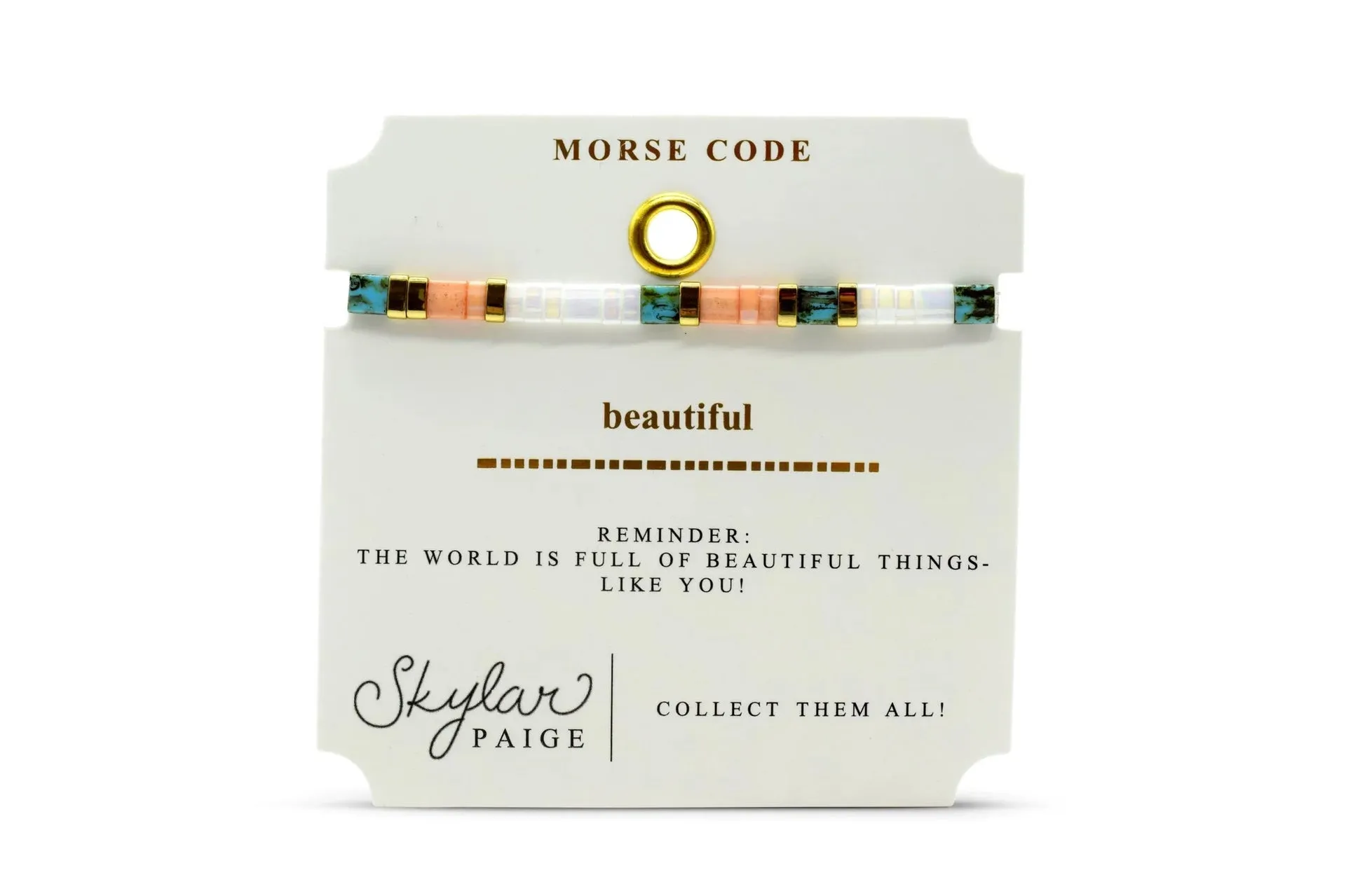 Beautiful Morse Code Tila - Prizeworthy Peach Bracelet