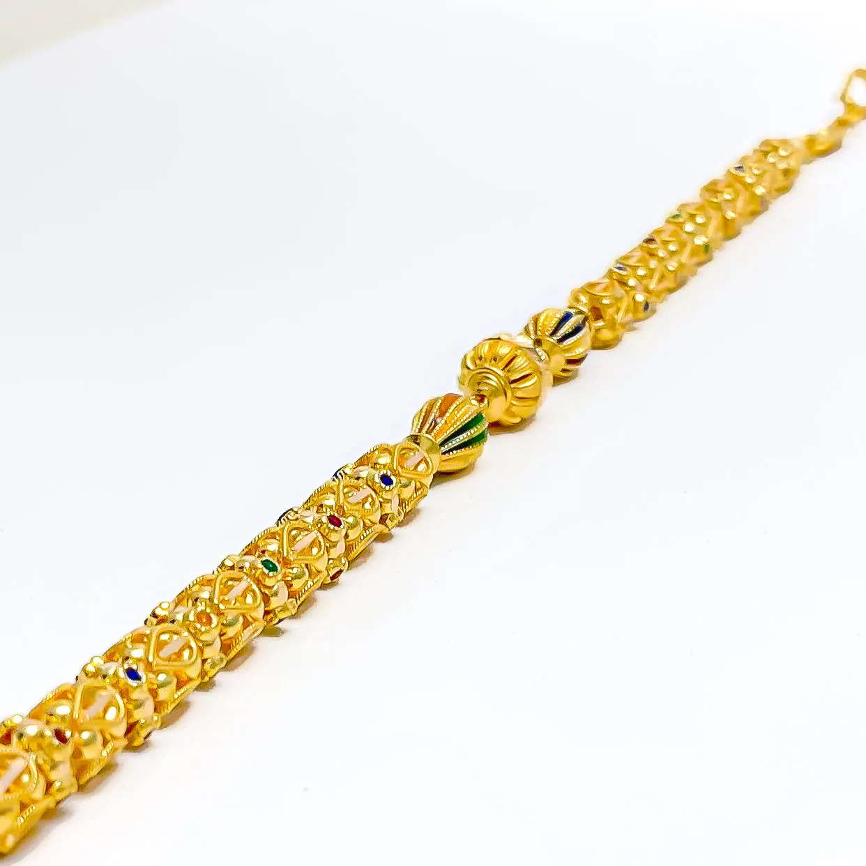 Beautiful Mulit-Color 22k Gold Bracelet