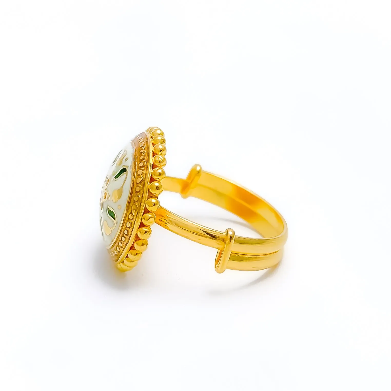 Blooming Regal Meena Ring