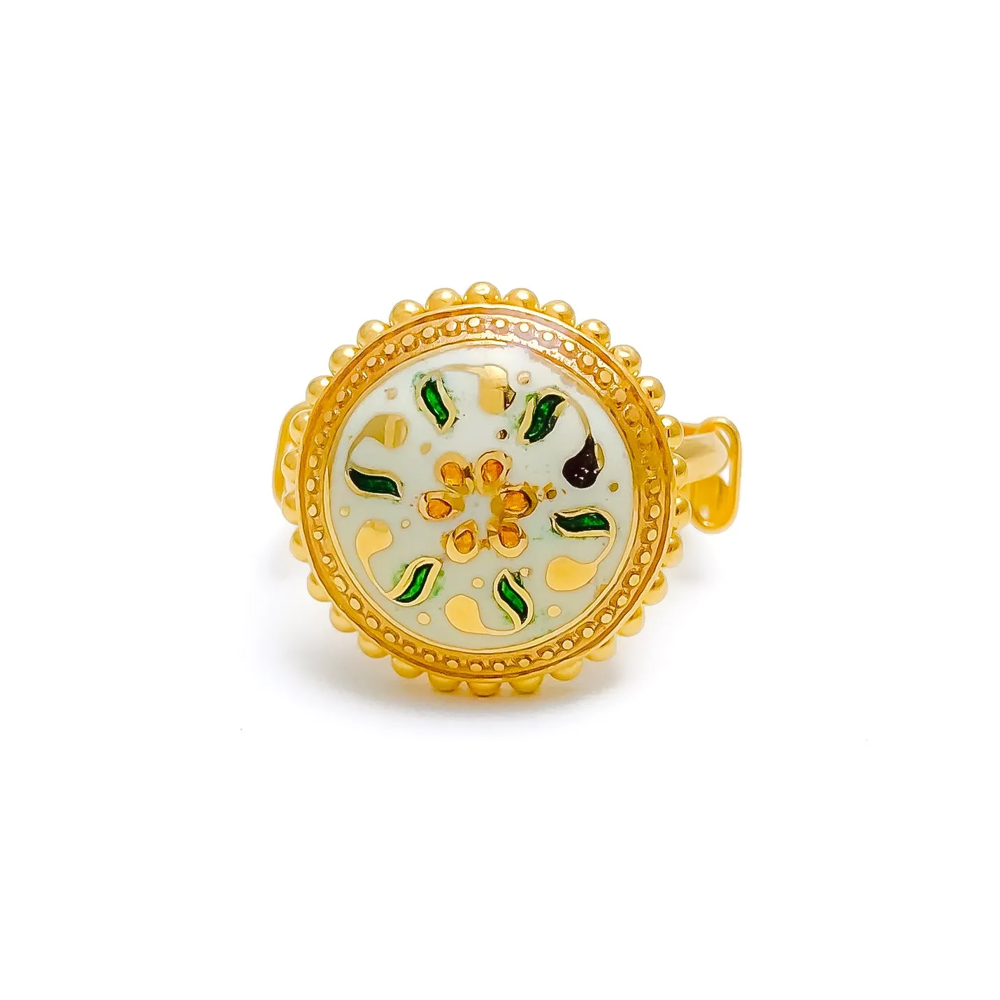 Blooming Regal Meena Ring