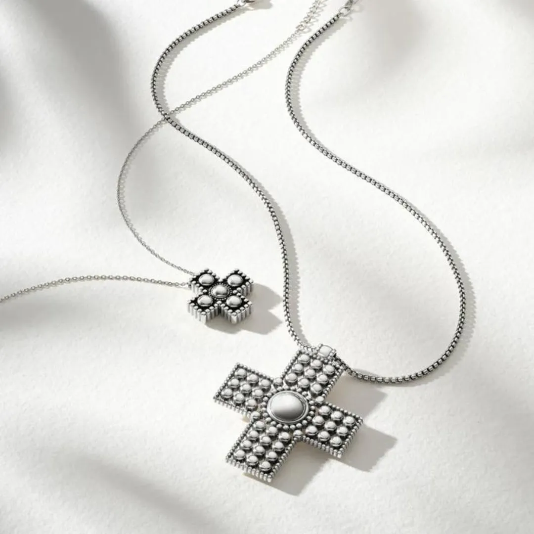 Brighton Pretty Tough Small Cross Necklace