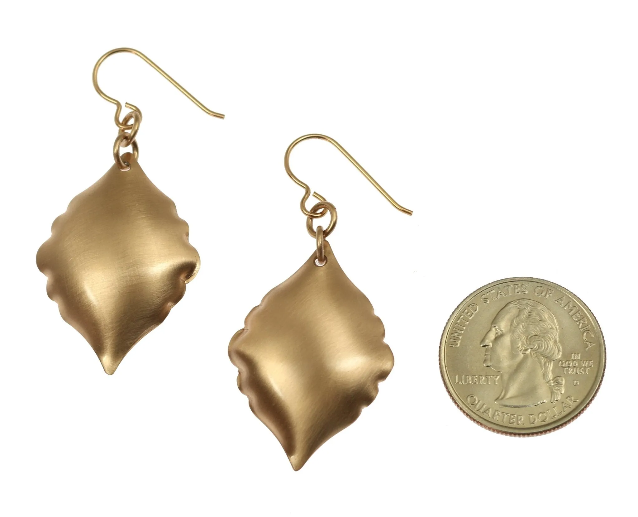 Brushed Bronze Moroccan Drop Earrings