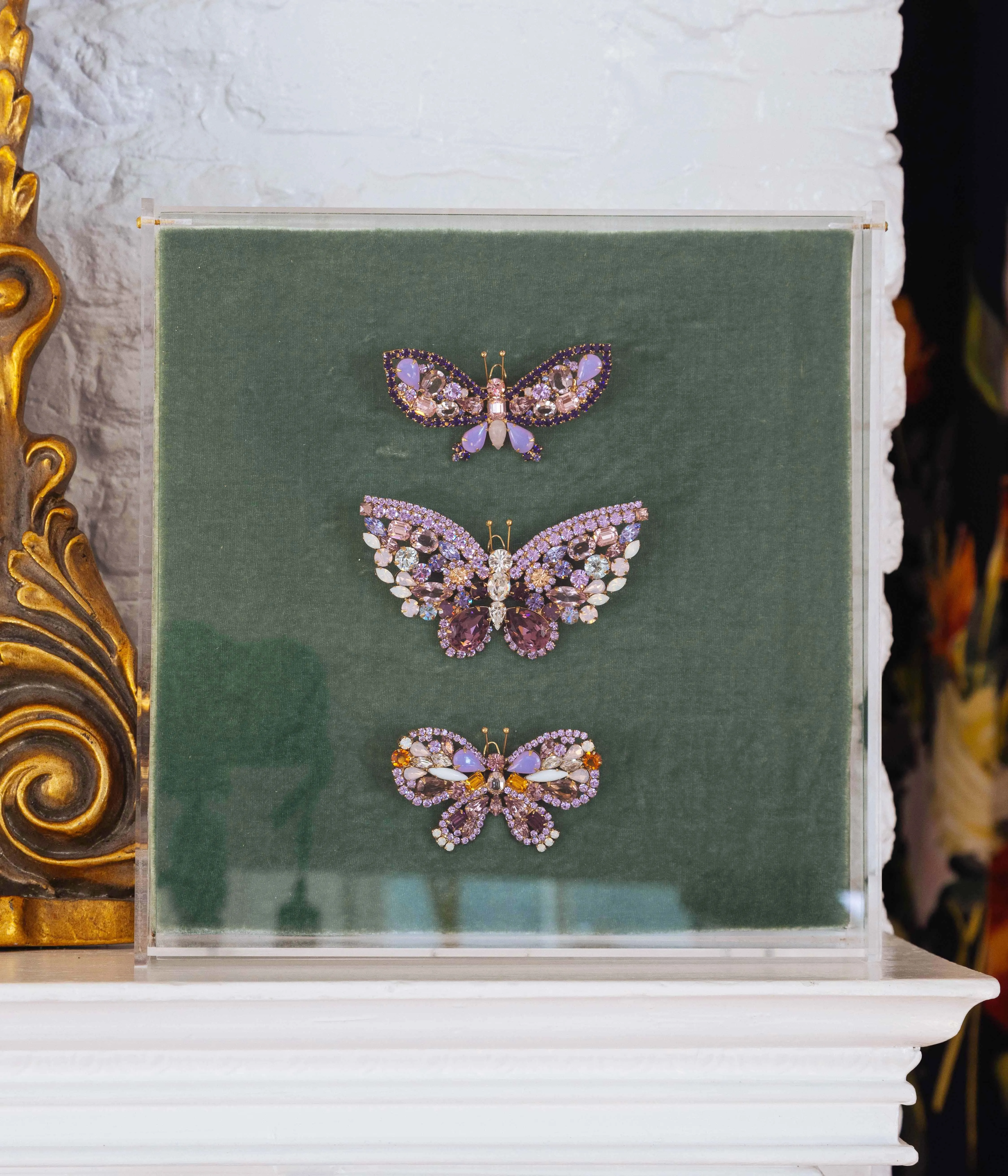 Butterfly Trio in Violet / Amethyst