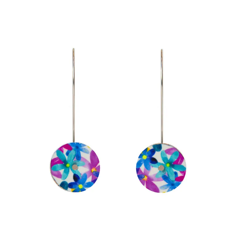 Button Drop Earring