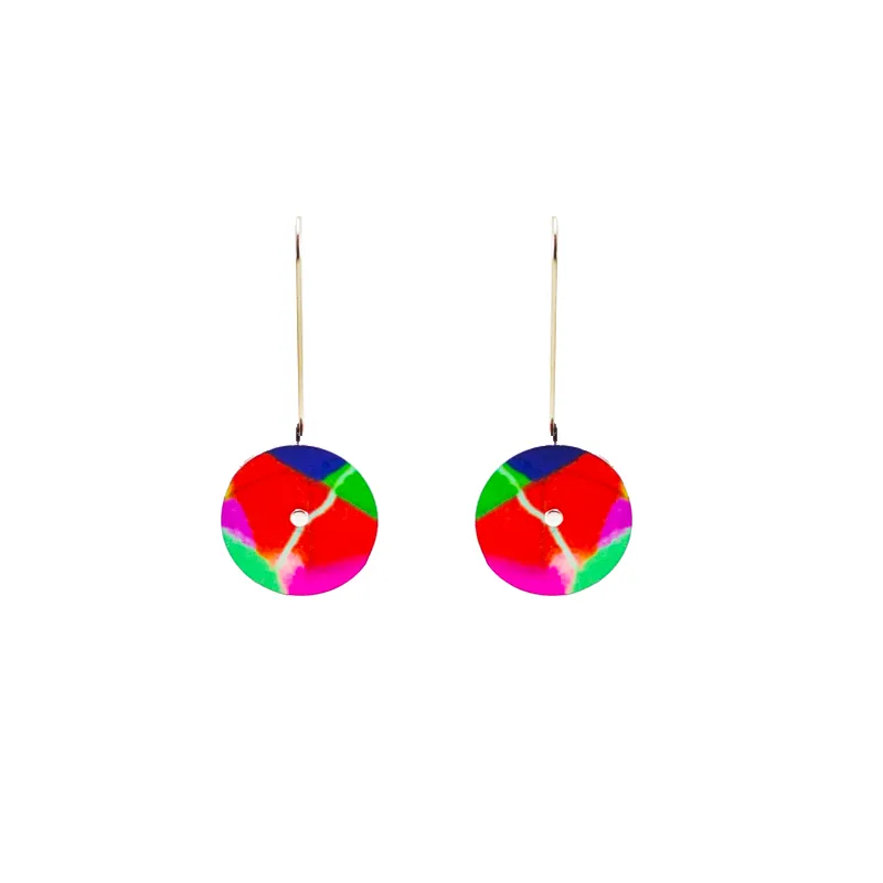 Button Drop Earring