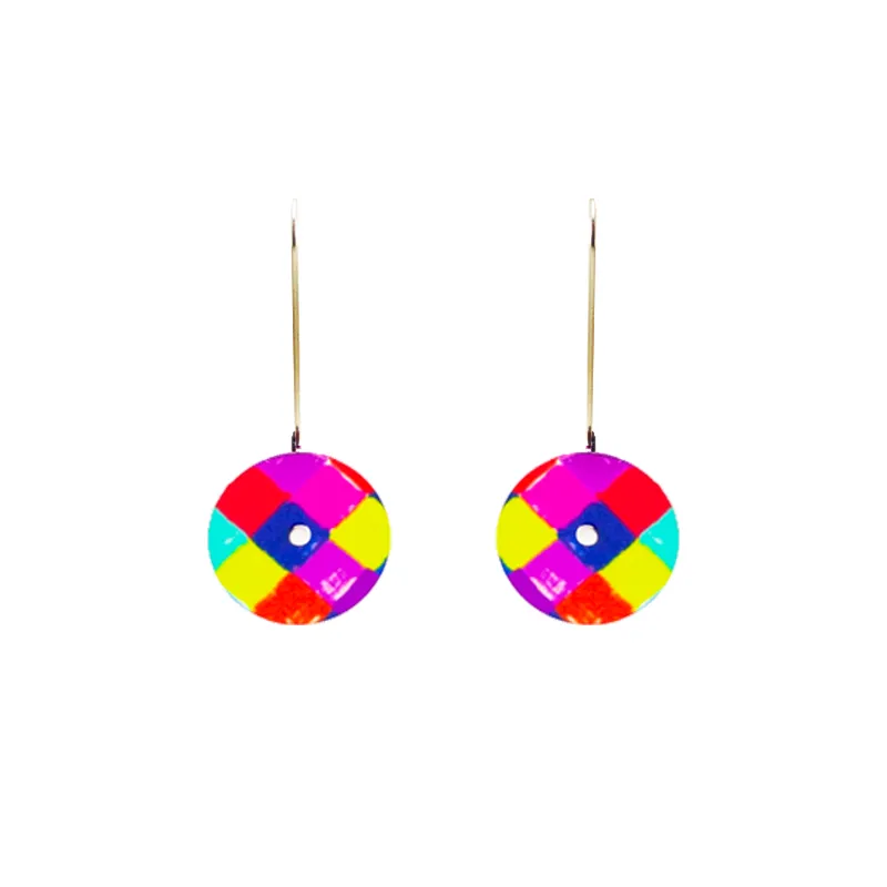 Button Drop Earring