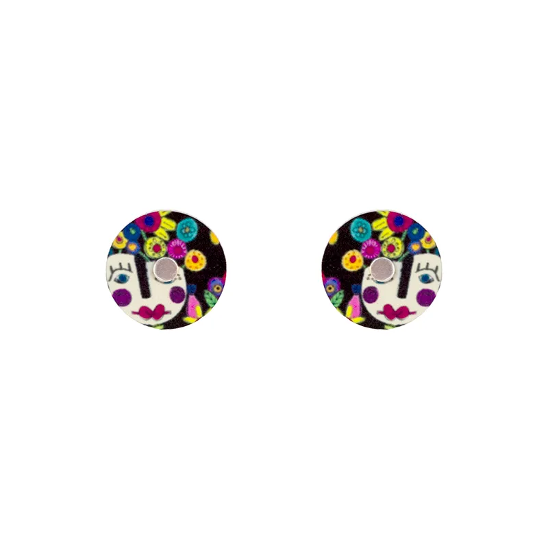 Button Stud Earring