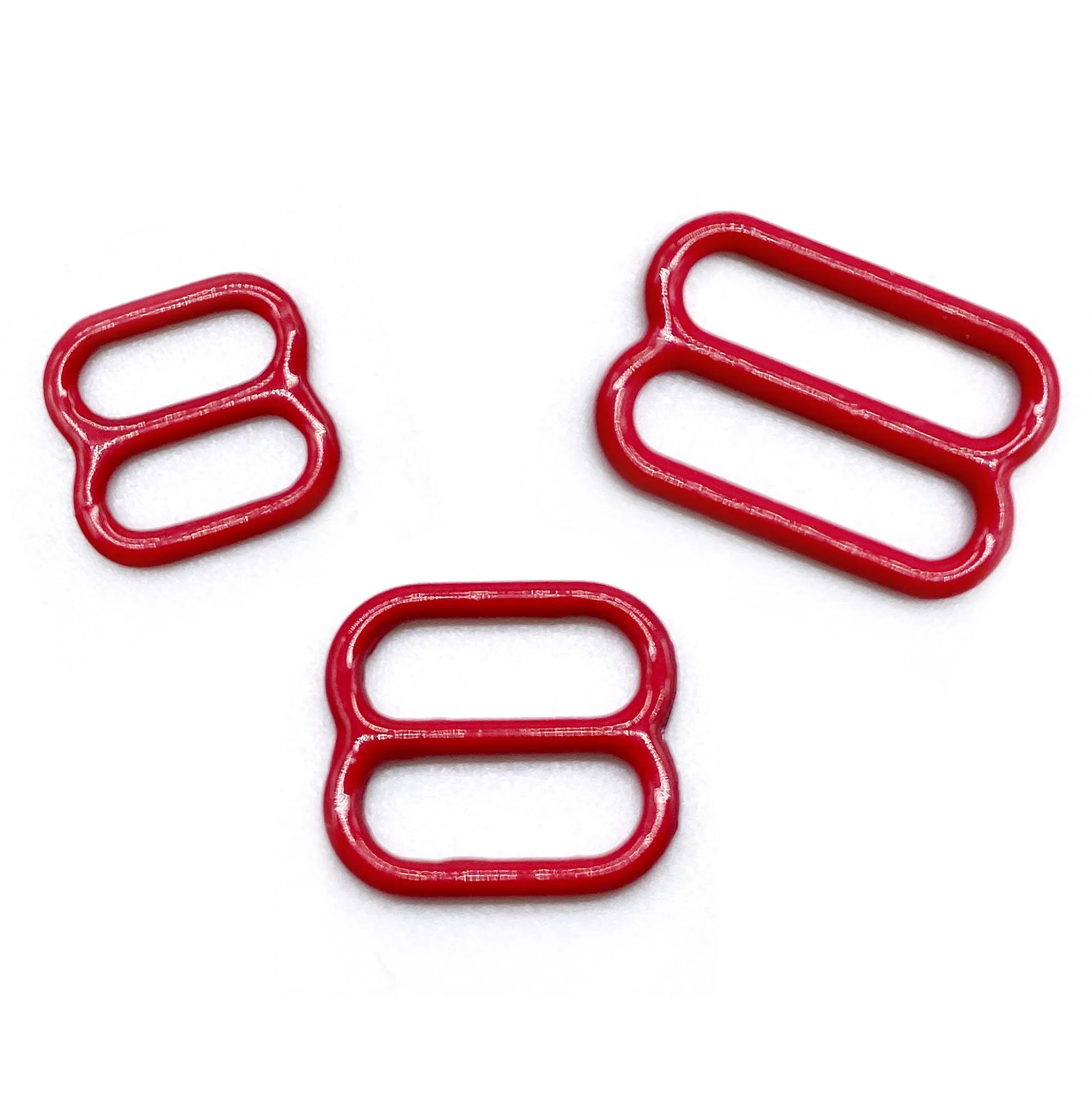 CLEARANCE- 5 Pair of Rings OR Sliders Bra Strap Sliders in Regal Red for Bra making or Swimwear - 1/4"/6mm, 3/8"/10mm, 1/2"/12mm