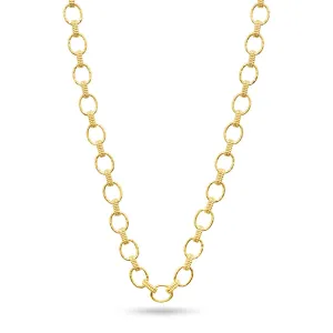 Cleopatra Small Link Necklace, 16" 2" - Gold