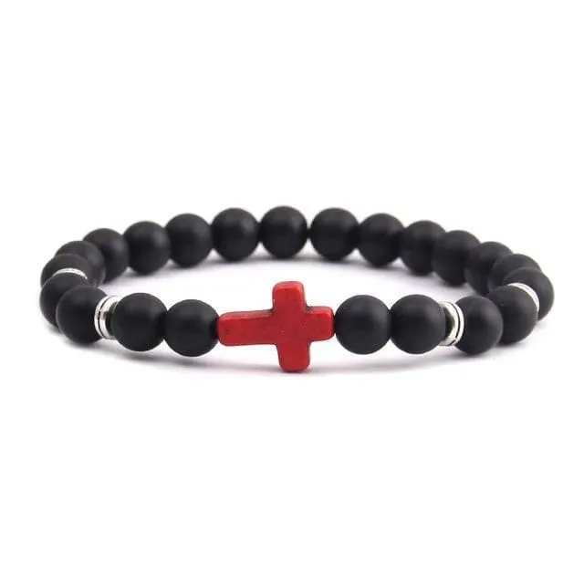 Cross Bead Bracelet <br> Red Cross