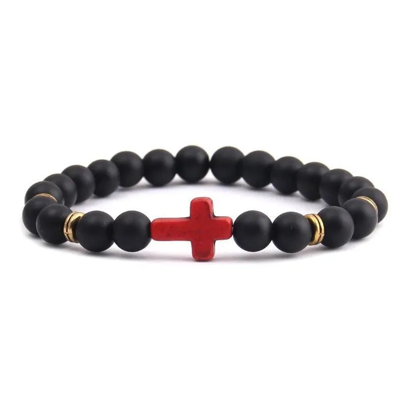 Cross Bead Bracelet <br> Red Cross