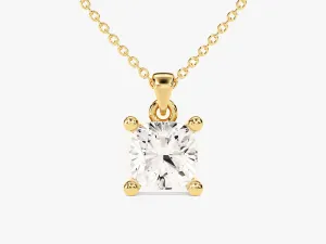 Cushion Cut Lab Grown Diamond Solitaire Pendant (1.00 CT)