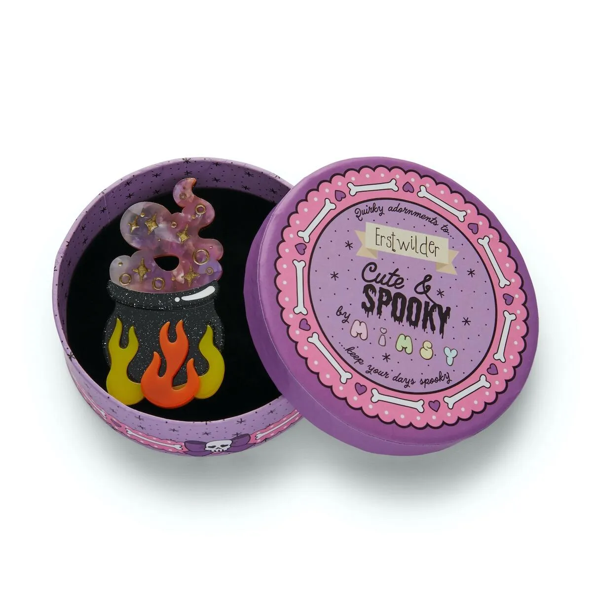 Cute & Spooky Collection Cauldron Chitter Chatter Brooch