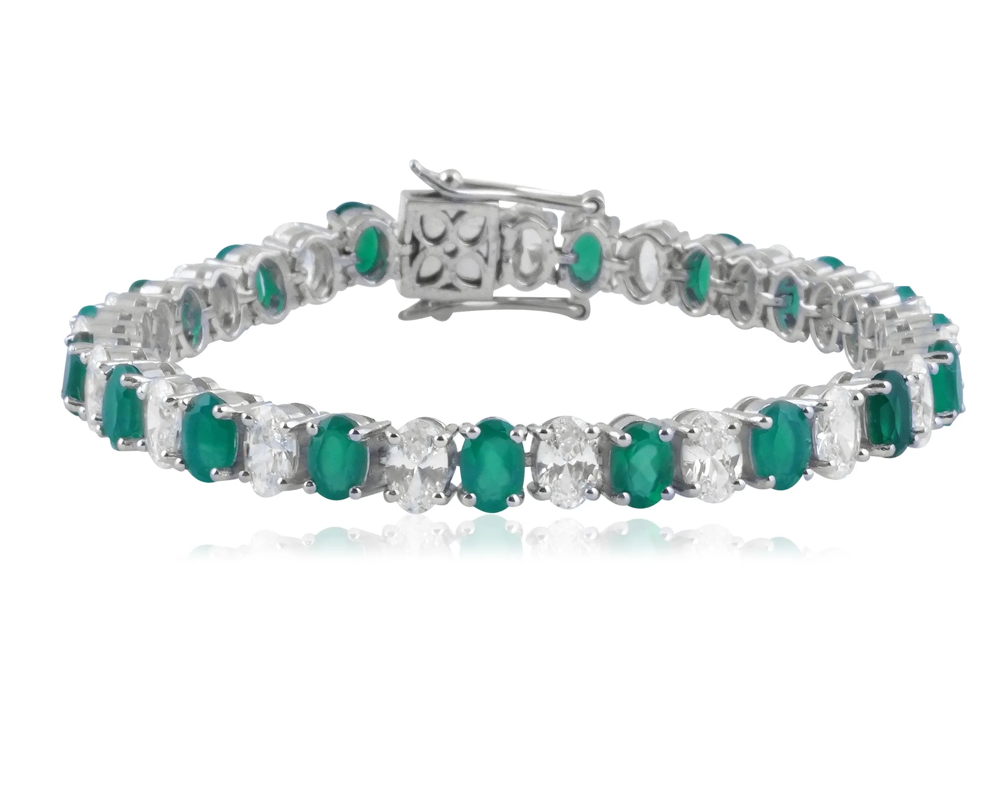 CZ Aurora Charm Tennis Bracelet