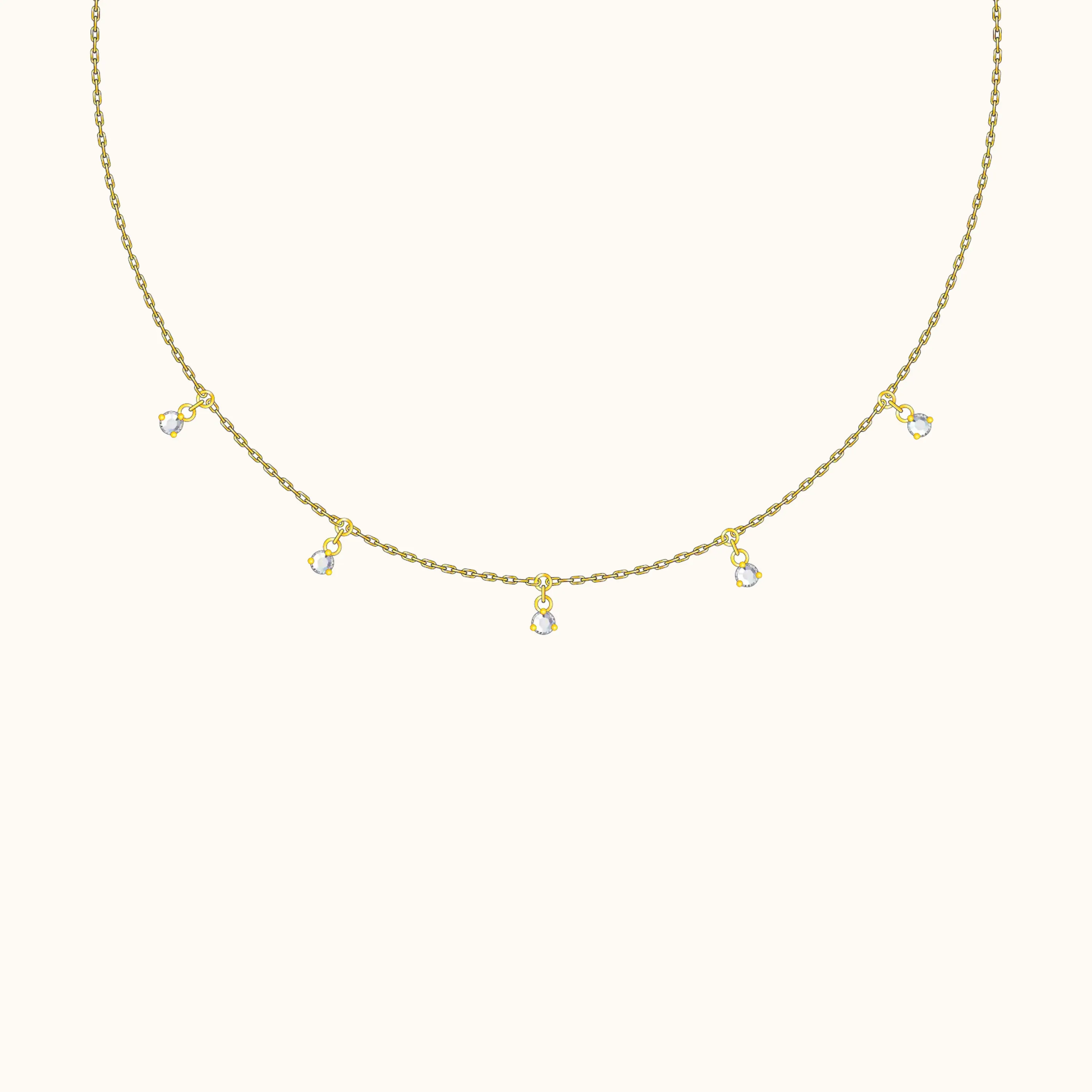 Dainty CZ Drop Necklace