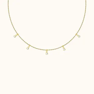 Dainty CZ Drop Necklace