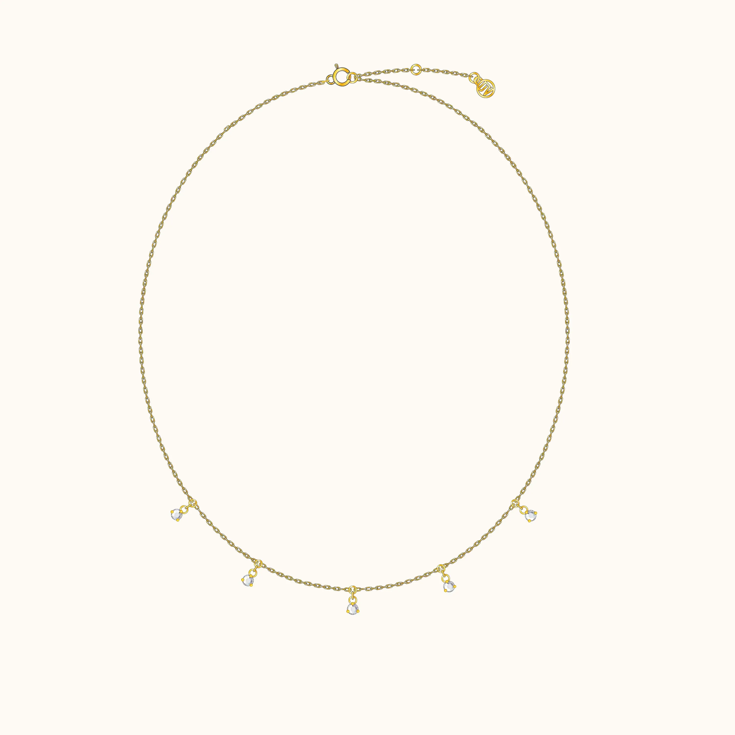 Dainty CZ Drop Necklace