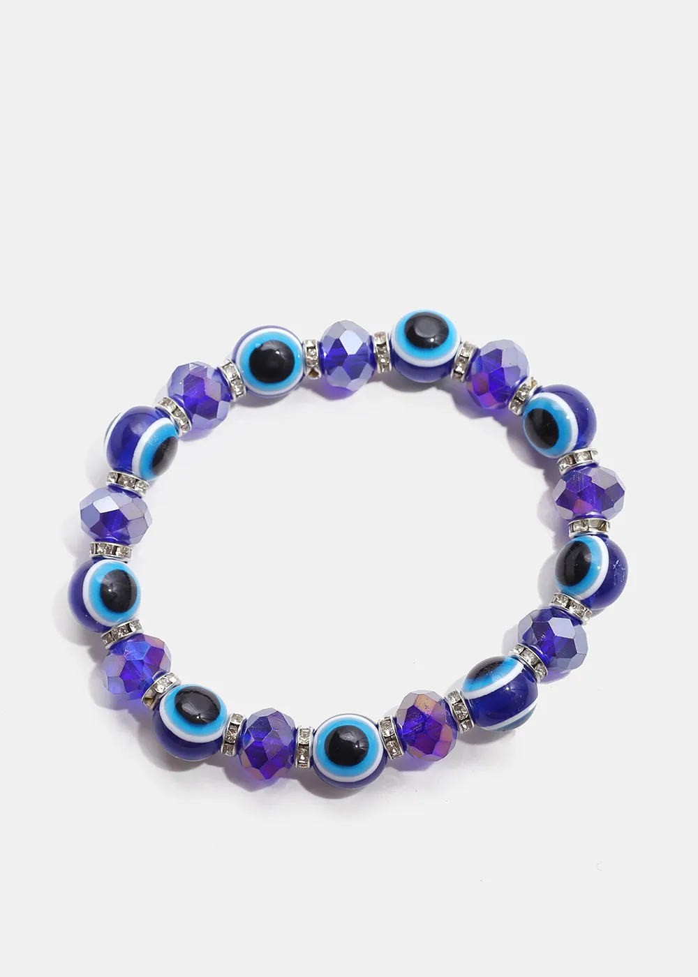 Dark Colored Evil Eye Bead Bracelet