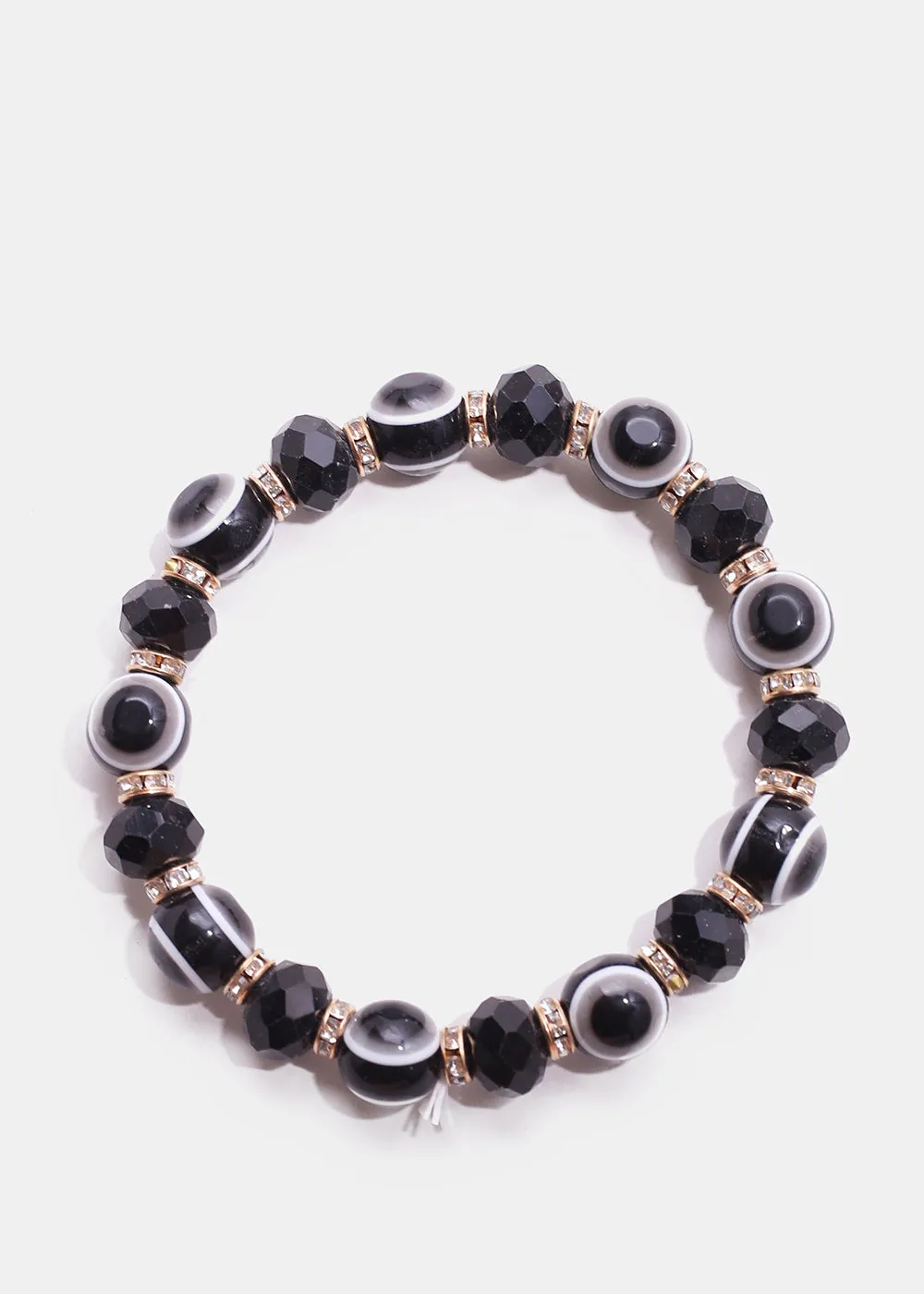 Dark Colored Evil Eye Bead Bracelet