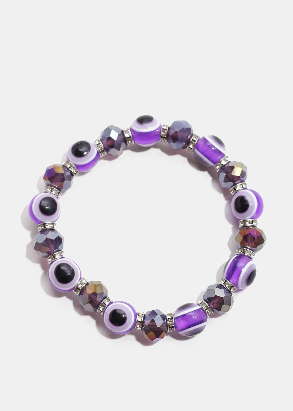 Dark Colored Evil Eye Bead Bracelet