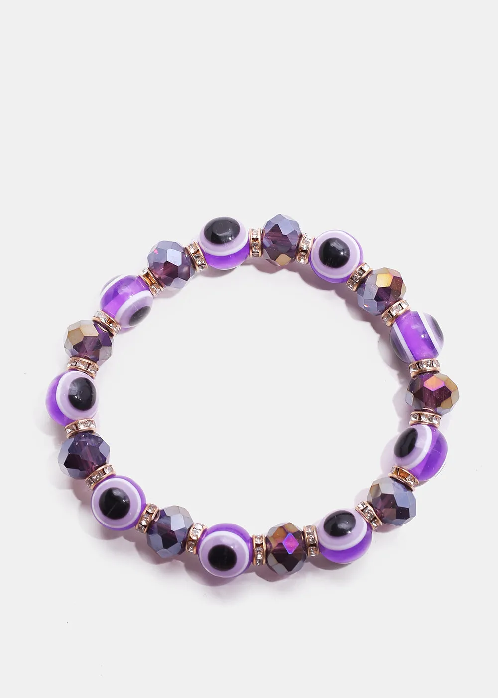 Dark Colored Evil Eye Bead Bracelet