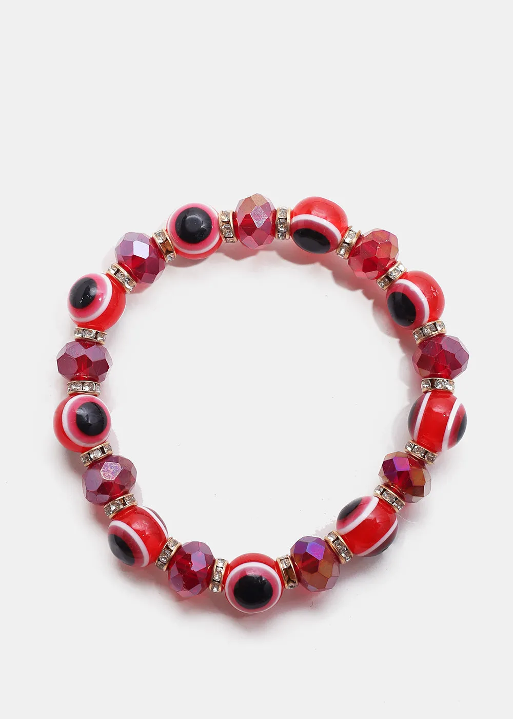 Dark Colored Evil Eye Bead Bracelet