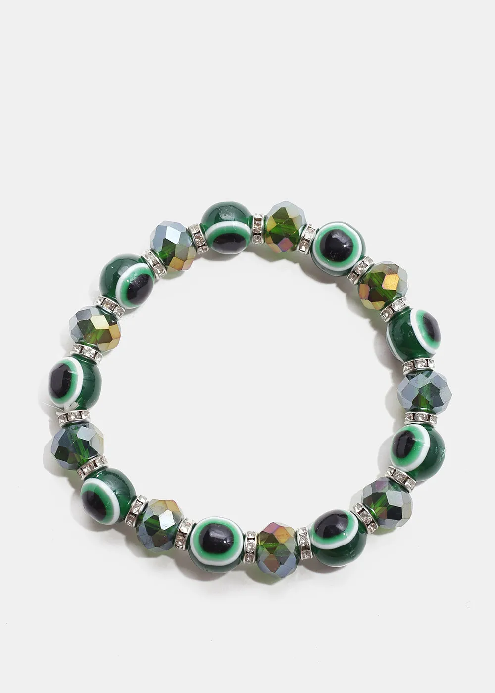 Dark Colored Evil Eye Bead Bracelet