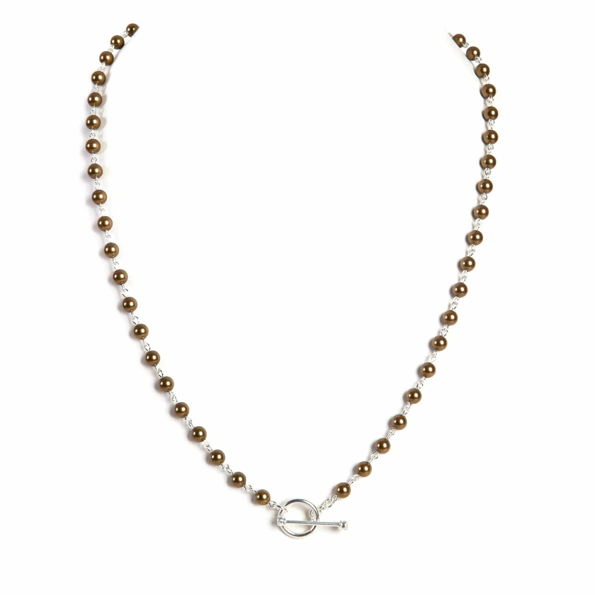 Delfina - 6mm Pearl Antique Brass