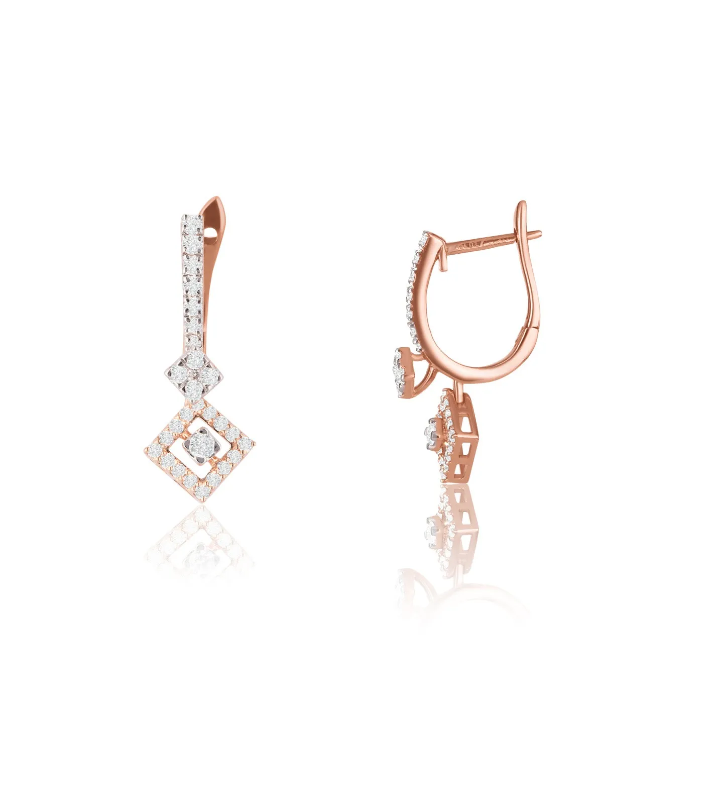 Diamond Exquisite Carvings Earrings